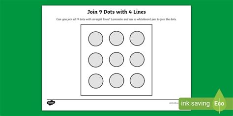 Join the dots with 4 lines.